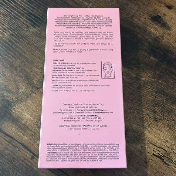 Skin Gym Rose Quartz Revati Vibrating Beauty Tool / New In Box - Picture 7 of 13